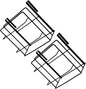 PRETYZOOM 2Pcs Over Cabinet Door Organizer Set No Drill Towel Rack for Kitchen Storage Iron Material Space Saving Design for Cabinets and Pantries