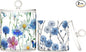 2 Pack Qtip Dispenser Apothecary Jars with Lids Cotton Round Holder Bathroom Canisters for Cotton Swab Floss Ball Pads Clear Plastic Decorative Watercolor Cornflower Daisy
