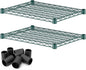 2 Pack Green Additional Wire Shelf for 18" x 24" Shelving Units, Replacement Shelves for Wire Rack