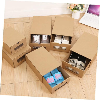 Alipis 6pcs Style Storage Container for Home Khaki Women's Shoes Organizer for Sneakers Boots and Accessories