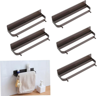 5pcs Bathroom Storage Hanging Shoes Organizer Slippers Shelf No Drilling Wall Mount for Tidy Home Decor