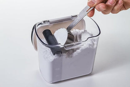 ProKeeper 1 Quart Airtight Powdered Sugar Storage Container – Grey, BPA-Free Plastic