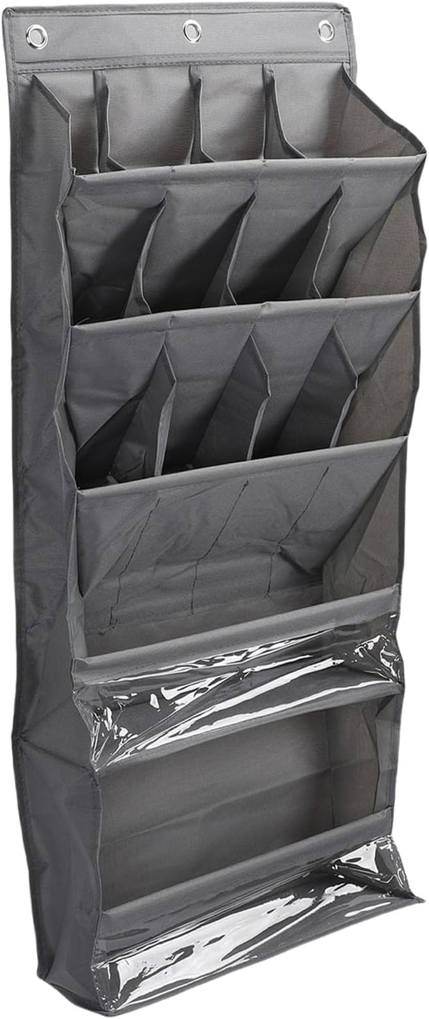 Yosoo Health Gear Pockets Over The Door Shoe Hanging for Closet, Premium Clear Rack Space Saving Storage Holder, Closet Hanger, Hangs on Closets Shoes, Accessories Door, Shoes Organizers Holder