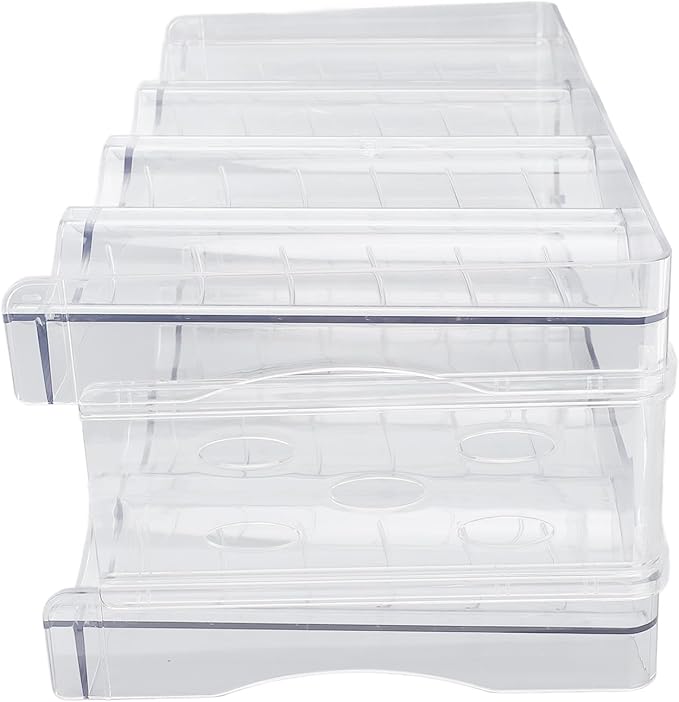 Pilipane Stackable Water Bottle Organizer Double Layer Transparent Plastic Desktop Cup Storage Rack for Kitchen Cabinet Space Saving Durable Stylish Functional (4 Bottles Per Shelf)