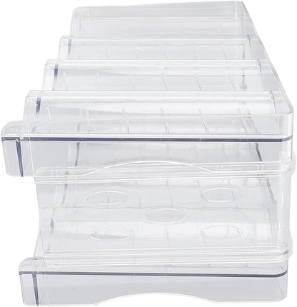 Pilipane Stackable Water Bottle Organizer Double Layer Transparent Plastic Desktop Cup Storage Rack for Kitchen Cabinet Space Saving Durable Stylish Functional (4 Bottles Per Shelf)