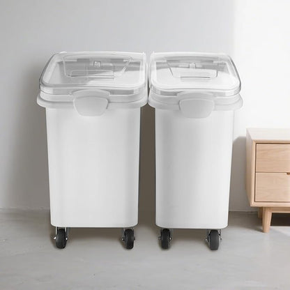 Ingredient Storage Bin,21 Gallon Dispenser Bin with Scoop for Dry Food, Sugar, Baking Supplies,Kitchen Rice Cereal Flour Bin,BPA Free,Pet Food Storage Container,Dog Cat Birds Food (21 Gallon)