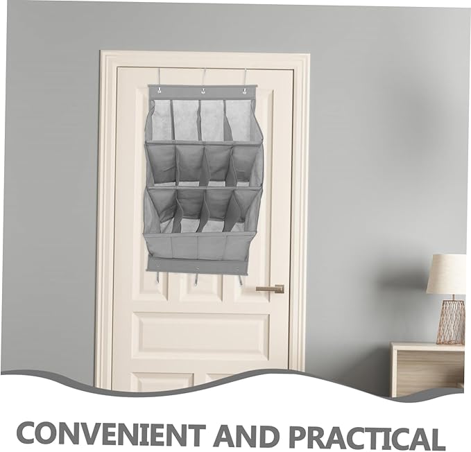 Zerodeko Door Hanging Shoe Rack Over The Door Organizer Closet Storage for Sneakers Boots Heels Entryway Bathroom Laundry Room