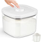 TBMAXS Airtight Rice Container 10 Lbs, Clear Plastic Food Storage Container Bin For Flour Sugar, Dry Food Holder with Easy Locking Lid for Kitchen Pantry Organization and Storage