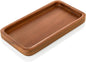 ALELION 8" Acacia Wood Bathroom Vanity Tray for Counter - Dresser Top Tray for Perfume Jewelry Candle Key Catchall - Small Kitchen Countertop Organizer for Soap Dispenser and Sponge Holder