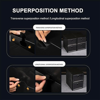 Mobestech 6Pcs Stacked Shoe Storage Box Plastic Organizer Magnetic Door Dustproof and Resistant for Sneakers and Boots Stackable Shoe Boxes for Closet