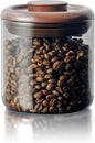 Airtight Coffee Bean Storage Canister – 7 oz Borosilicate Pantry Container with Pop Lid, UV-Blocking Glass & Non-Wood Easy-Clean Cap for Beans, Tea, Sugar, Spices, Snacks & More