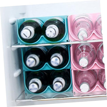 VOSAREA 4-piece Drink Fridge Organizer Stackable Beer Storage Rack Can Storage Box Refrigerator Drawer Boxes for Water Bottles