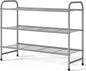 Kitsure Shoe Rack - Stainless Steel Shoe Organizer, Sturdy Shoe Rack for Closet and Front Door Entrance, Free Standing Shoe Shelf, Closet Organizers and Storage, 25.6" Wide - 3 Tier, Grey