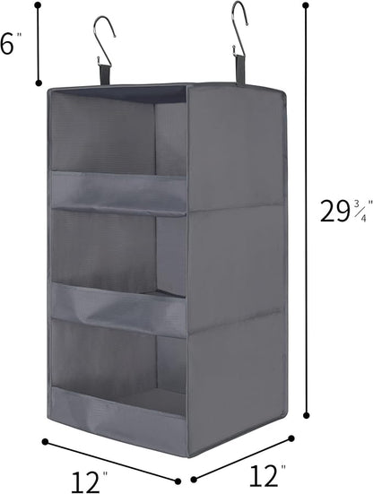 GRANNY SAYS Bundle of 2-Pack Hanging Clothing Organizer & 1-Pack Hanging Storage Shelves
