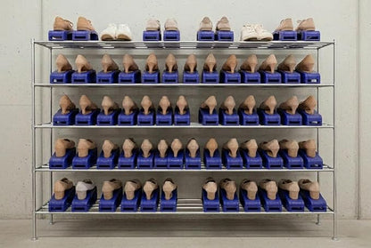 -12 p.c Adjustable Height Plastic Shoe Organizer (Blue)