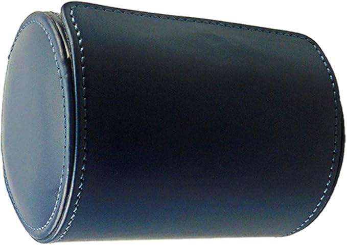 WAJJ Men's Necktie Travel Case, Tie Anti-Wrinkle Organizer Box - Formal Cylinder Shape (Blue)