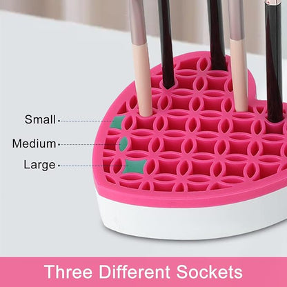 Silicone Makeup Brush Holder, Cosmetic Organizer, Pen Holder for Desk, Pencil Case, Sewing Tool, Beauty Tool, Brushes, Scissors, Toothbrush Holders (Blue)