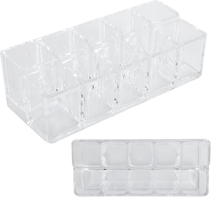 Lipstick Holder, 10 Slots Acrylic Lipstick Organizer, Lipstick Holder Case Display RackStand Cosmetic Makeup Organizer, Lipgloss Organizer, Makeup Holder Storage Display