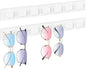 Sunglasses Organizer Wall Mounted Acrylic Sunglass Holder for Multiple Glasses,2 Pack Hanging Sunglasses Storage with 7 Slots- (White)
