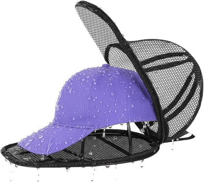 MAGTSMEI Hat Washer Cage, Detachable Folding Plastic Frame & Mesh Bag for Baseball, Wide-Brim Hats, Machine Wash Safe for Sports, Travel, Family Use (Black, 1PC)