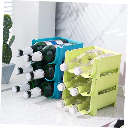 3pcs Plastic Beer Tower Cabinet Organizer Stackable Can Fridge Rack for Soda Beer Holder Wine Dispenser