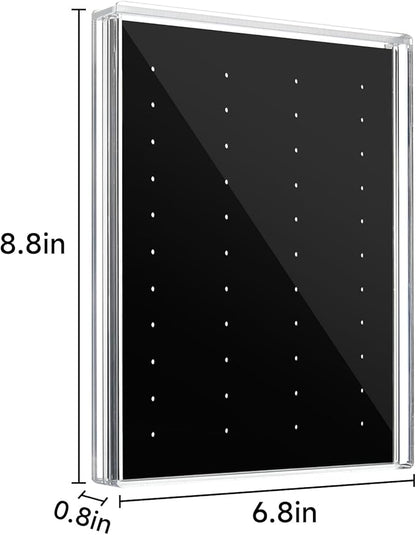 Acrylic Enamel Pin Display Case, Pin Shadow Boxes, Pin Collection Case for Wall & Tabletop Display, Pin Holder for Disney Pins, Pin Badge, Jewelry Pins, Hark Rock Pins (Clear, 8.8 x 6.8 inches)