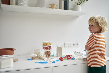 Mepal Modula Small Transparent Food Storage Container 6oz/175ml | Perfect for Dry Goods | Dishwasher Safe | White Framed Lid | BPA Free | Made in Holland