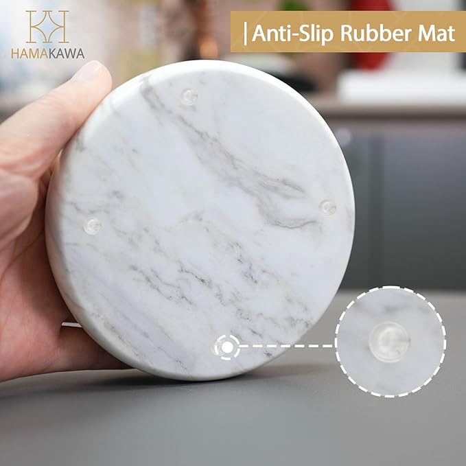 Natural Marble Soap Dish, Round Carrara White Jewelry Dish, Limestone Shower Soap Holder, Modern Stone Sponge Holder, Bar Soap Saver Tray for Bathroom, Kitchen, Easy to Clean