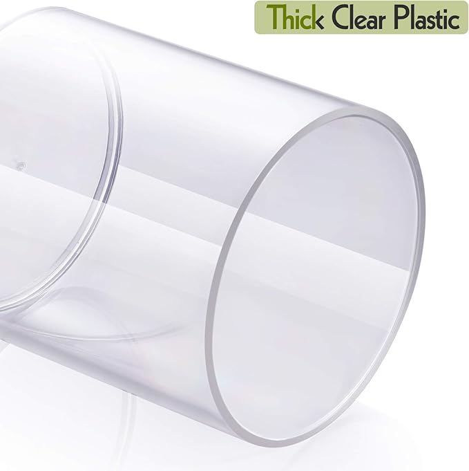 AOZITA 3 Pack Acrylic Qtip Holder Dispenser for Cotton Swab, Ball, Round Pads, Floss Picks - 10 oz Clear Plastic Apothecary Jar Set for Bathroom Canister Storage Organization, Vanity Makeup Organizer