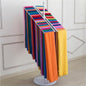 Freestanding Scarf Hanger, Metal Fabric Display Rack, Multifunctional Swatch Display Stand for Shawl and Silk Scarf, Space-Saving Hijab Stand for Home, Clothing Store(White)
