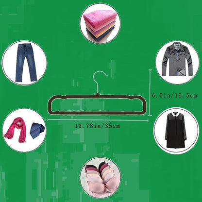 Velvet Hangers Non Slip - Thin Space Saving Clothes Hanger - 20 Pack Pants Hangers for Closet - Strong Durable Jean Perchas with 360 Degree Rotatable Silver Hook for Tank Top (Grey)