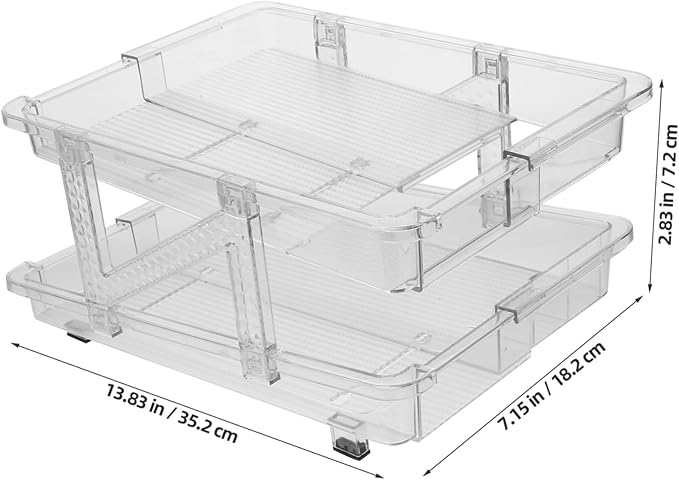 Zerodeko Soda Can Organizer for Refrigerator Transparent Double Rolling Beverage Dispenser Space-saving Storage Bin for Cans Easy Access and Automatic Dispensing for Kitchen and Pantry