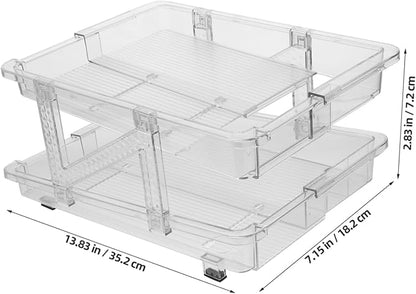 Zerodeko Soda Can Organizer for Refrigerator Transparent Double Rolling Beverage Dispenser Space-saving Storage Bin for Cans Easy Access and Automatic Dispensing for Kitchen and Pantry