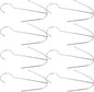 Garneck 8pcs Stainless Steel Shoe Drying Rack Double Hook Hanging Shoe Organizer for Home Balcony Closet Socks Drying Holder