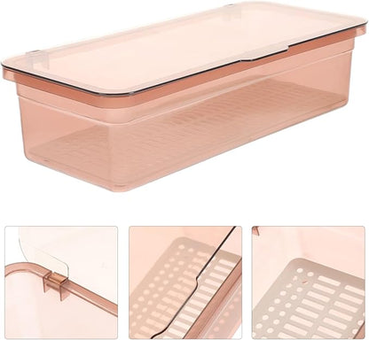 BESTOYARD Box Compact Cutlery 11x5In Organizer Fork Utensil Storage Container Flatware Holder Basket Silverware Tray with Lid Chopsticks Case Utensil Organizer Spoon Red Storage Supplies re-usable