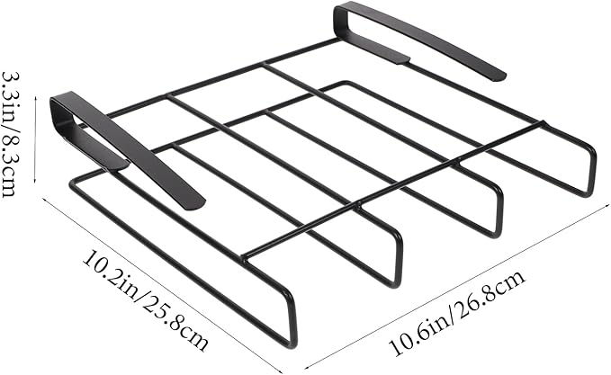 Hemoton Stainless Steel Kitchen Storage Rack, Black, 20 in