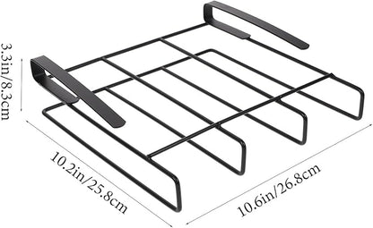 Hemoton Stainless Steel Kitchen Storage Rack, Black, 20 in
