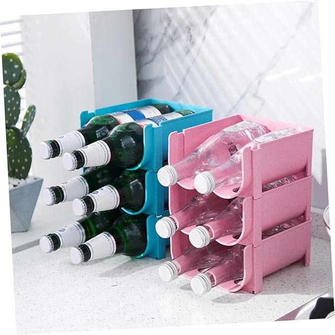 ABOOFAN 3pcs Beer Can Dispenser for Refrigerator Soda Organizer Water Bottle Rack
