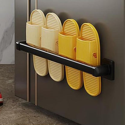 Wall Mounted Shoes Rack Stainless Steel Space Saving Shoe Organizer for Bathroom Living Room 19.7in Multi Purpose Hanging Stand