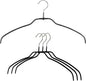 Mawa Reston Lloyd Silhouette Ultra-Thin Series, Non-Slip Space Saving Shirt Hanger, Style 42/FT, Pack of 4, Black