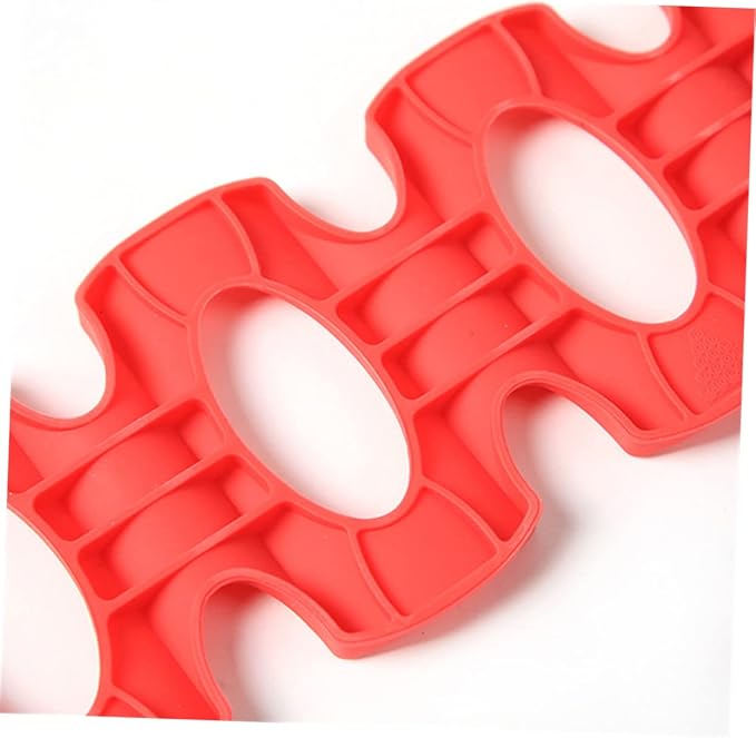 Ciieeo 3pcs Silicone Beverage Storage Mat Organizer for Refrigerator High-temperature Resistant Can Holder for Cans and Bottles Space-saving Red Design for Fridge Pantry