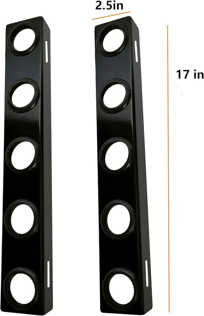 Landscape Hand Trailer Rack for Law Equipment, 5 Holes Hand Tool Storage Holder with Rubber Grommets and Mounting Hardware for Shovels, Rakes, Holes, Pickaxes and Other Straight Handel Tools