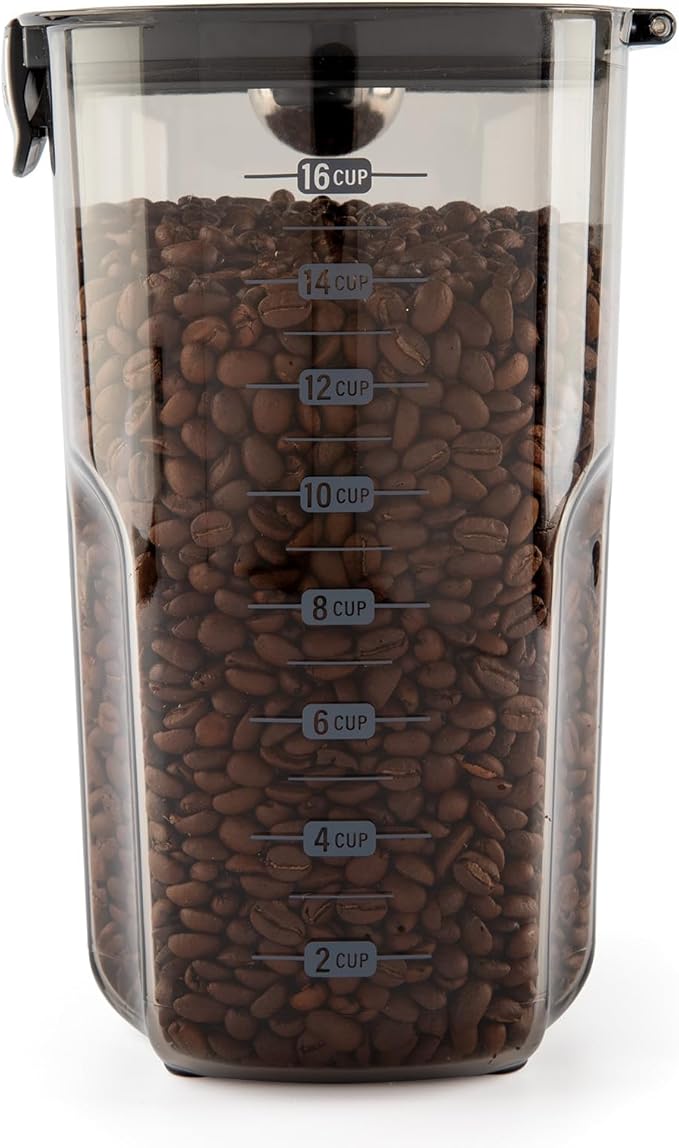 ProKeeper+ by Progressive International Clear Plastic Airtight Food Baker's Kitchen Storage Organization Container Canister Set with Magnetic Accessories (Coffee 4.3-Quart)