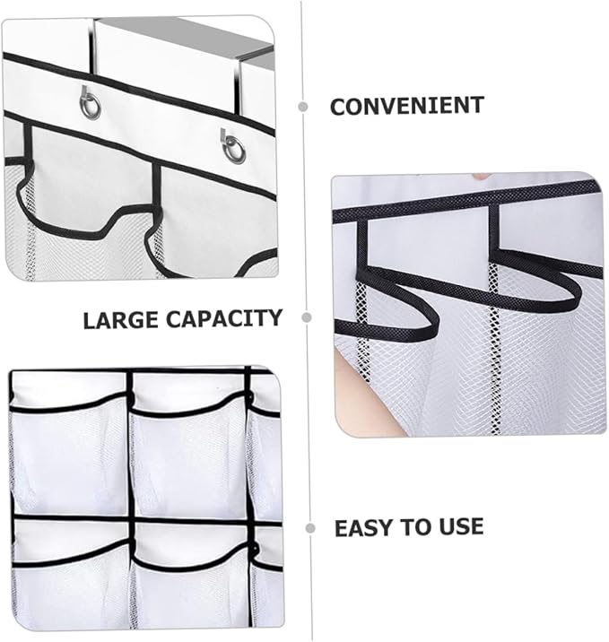 VALICLUD 1set Multi-Tier Hanging Organizer Bag for Shoes and Accessories Space-Saving Door Back Storage Mesh Pouches for Home Office and School Use