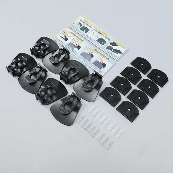 8 Pack Adhesive Hat Hooks for Wall – Strong Hold Hat Rack for Baseball Caps & Cowboy Hats, Minimalist Hat Display Organizer, Hat Hangers for Wall/Door/Closet, No Drilling, USA Patented – Black
