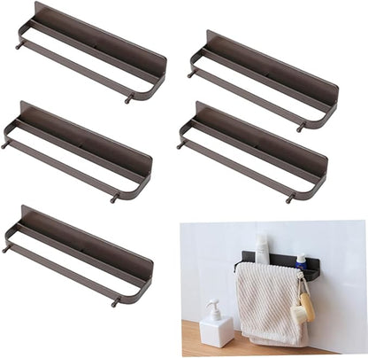 5pcs Bathroom Storage Hanging Shoes Organizer Slippers Shelf No Drilling Wall Mount for Tidy Home Decor