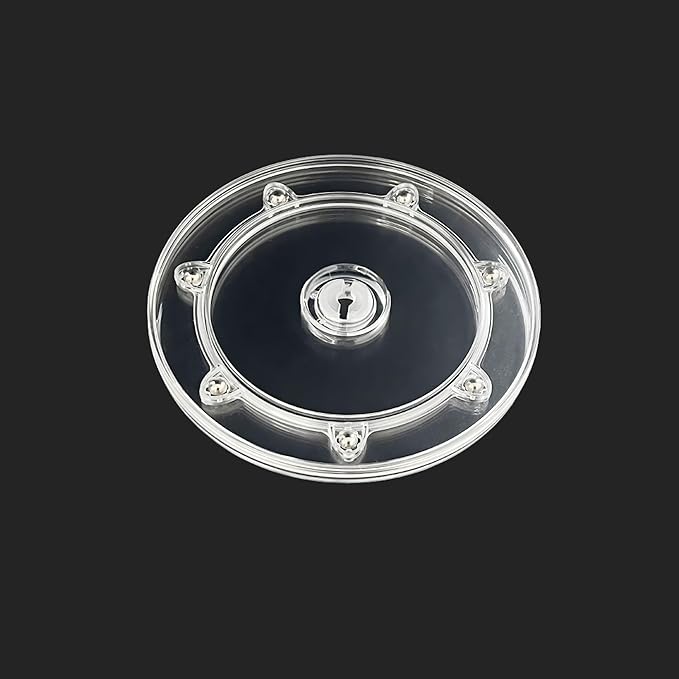 6" Small Lazy Susan Turntable Organizer Revolving Display Base, Clear Acrylic Ball Bearing Rotating Tray for Spice Rack Table Cake Kitchen Pantry Decorating, 40 lb Load, 360° Smooth Rotation