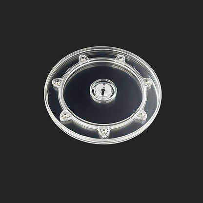 6" Small Lazy Susan Turntable Organizer Revolving Display Base, Clear Acrylic Ball Bearing Rotating Tray for Spice Rack Table Cake Kitchen Pantry Decorating, 40 lb Load, 360° Smooth Rotation