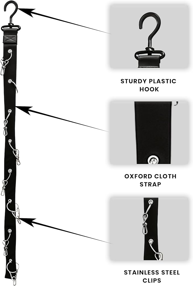 2 Pack-Over the Door Hat Organizer | Oxford Cloth Back of Door Hat Organizer for Baseball Caps & Cap Holder Organizers for Door Holds 16 Caps | Hats Accessories for Baseball Cap Storage