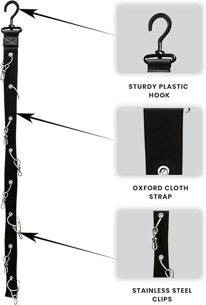 2 Pack-Over the Door Hat Organizer | Oxford Cloth Back of Door Hat Organizer for Baseball Caps & Cap Holder Organizers for Door Holds 16 Caps | Hats Accessories for Baseball Cap Storage